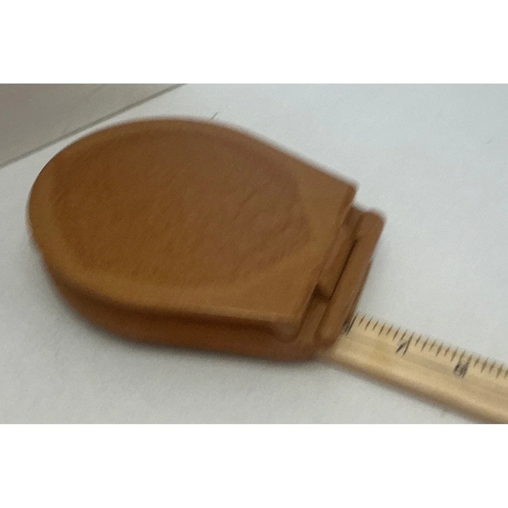 Ellinger Patti-Press Vintage Burger Patty Maker Wood Tone Kitchen Tool Rare